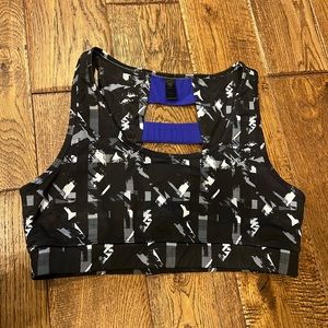 90 Degree Black and Purple Sports Bra